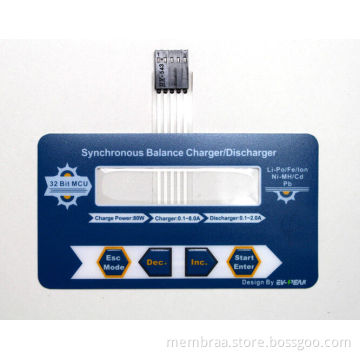 Thin Flexible PET Membrane Switch Keyboard With Transparent Window